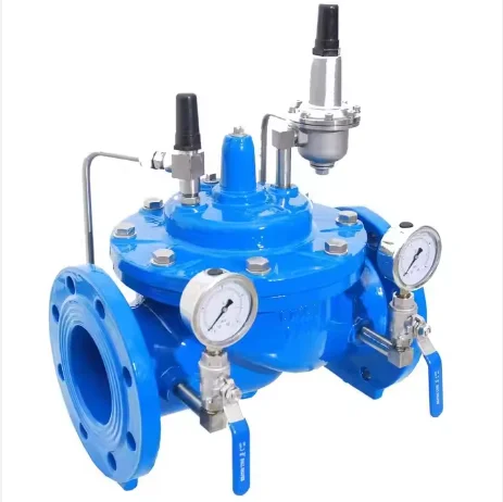 Pn10/16 Double Flange Ball Float Valve with Hydraulic Power Pressure Relief Reducing Control OEM Customizable Water Application