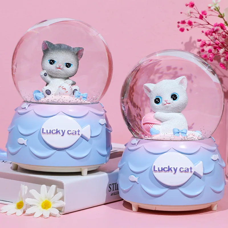  Custom Wholesale Lovely Cat Water Polo Resin Crafts Cartoon Ball Music
