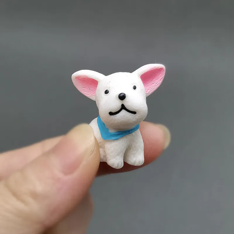 Resin Dog Ornament Family Micro Landscape Decoration Mini Dog Crafts Miniatures Figurines for Home Decor Puppy Accessories