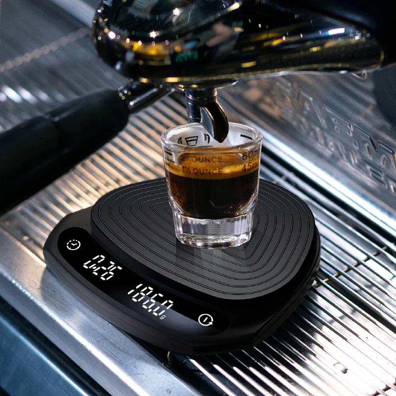 Automatic Timing Coffee Scale With Silicone Insulation Pad For Brewing Perfect Coffee Scale With Timer Coffe Scale Digital