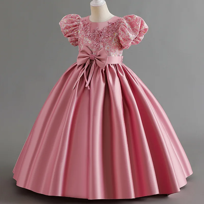 Girls Wedding Tulle Lace Long Girl Dress Party Pageant ballroom dresses for girls Formal Gown Dress For Teen Children