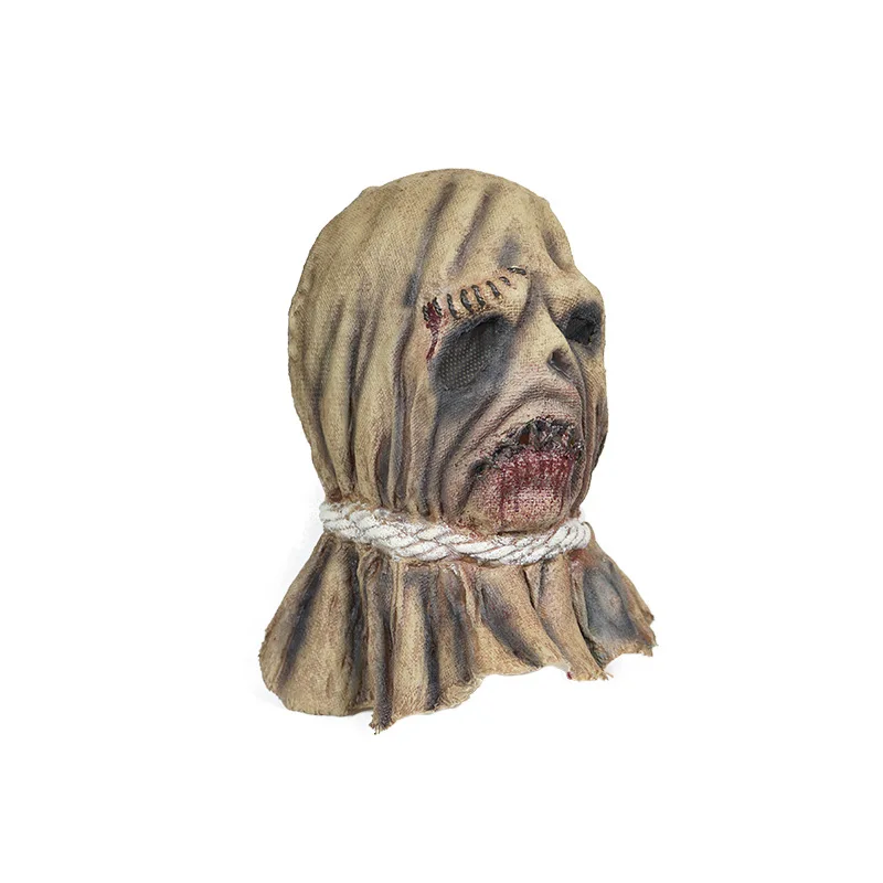 Adult Scare Scarecrow Latex Mask Halloween Party Scarecrow Mask Group Event Cosplay Bloodstained Hood