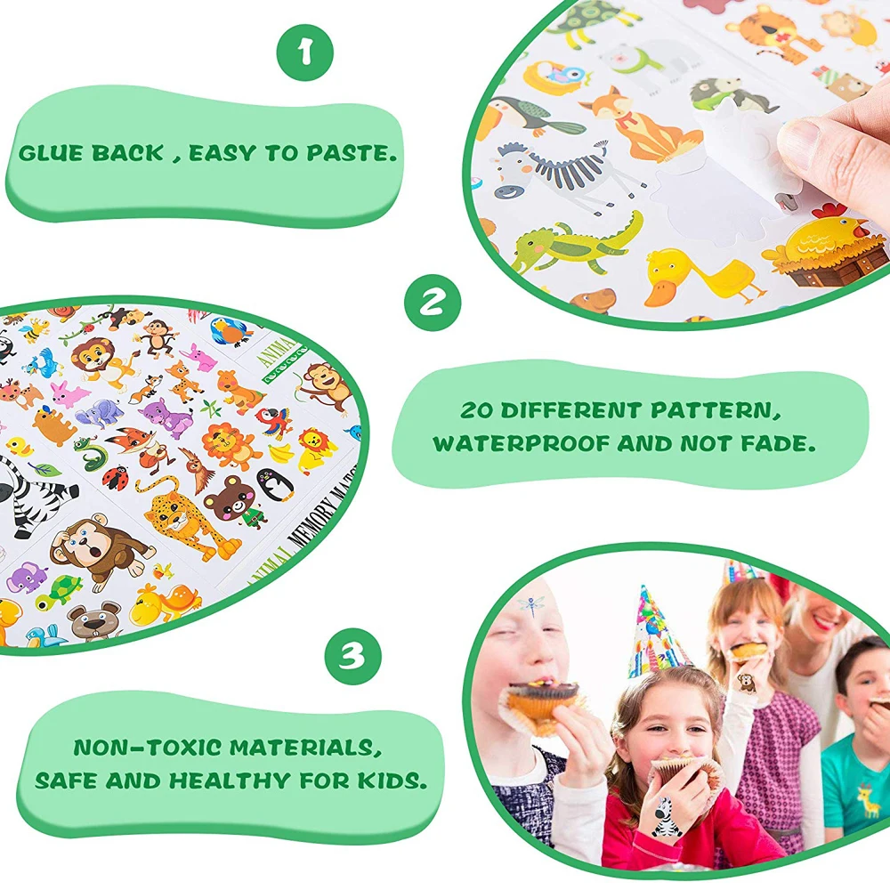 Personality Children Eco-Friendly Cartoon Cute Animal Kiss Cut Sticker