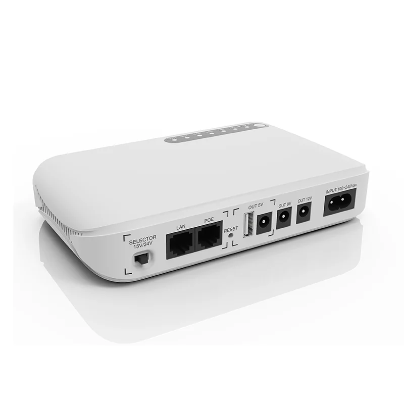 SKE UPS Power Bank Lithium Battery DC UPS 5V 9V 12V POE 15V 24V 18W Mini UPS para Router y Modems