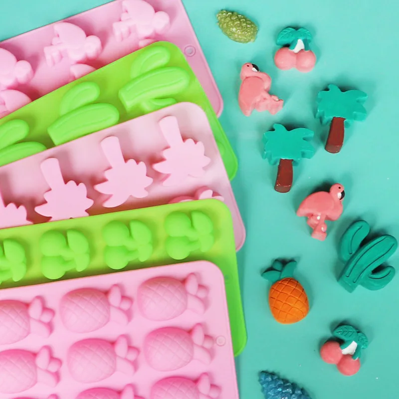 12 Cavity Fruit Soap Mold Ice Cube Tray Chocolate Silicone Cake Mold DIY Handmade Soap Mold
