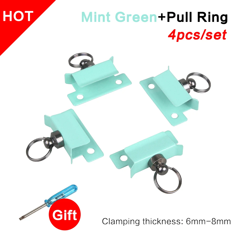 3DSWAY 4pcs Glass Hotbed Platform Retainer 3D Printer Parts Heated Bed Build Plate Fixation Fix Clamp Clip Ender 3
