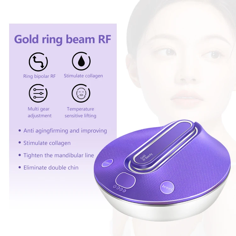 Gold RF combine light therapy physiotherapy effective household beauty machine face lifting rejuvenation wrinkle removal