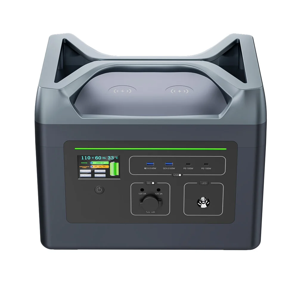 Wholesale Ac Backup 2000w Rechargeable Electric Generator Camping emergency 2000wh solar Lifepo4 Battery Portable Power Station