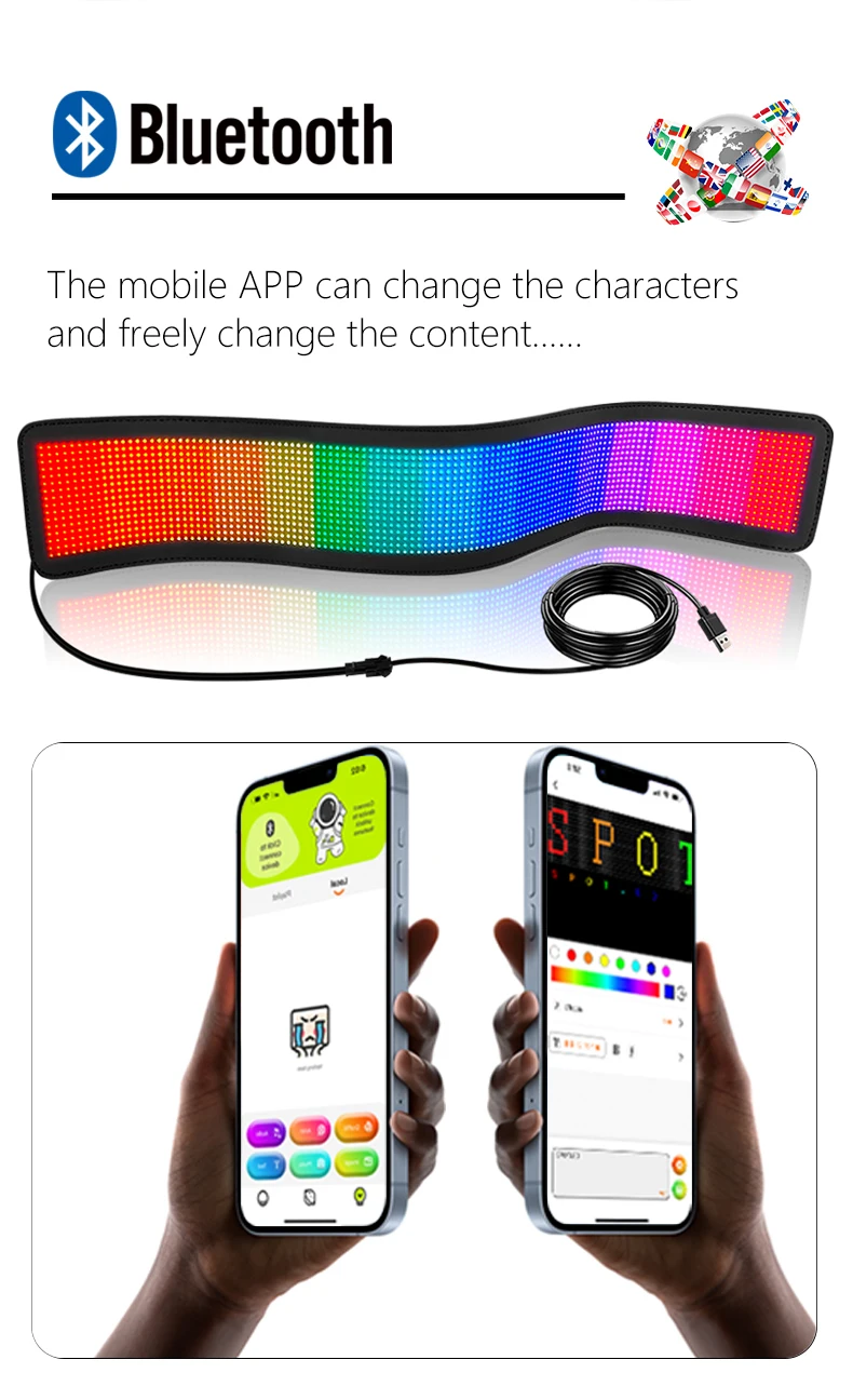 Car LED Flexible Display LED Matrix Pixel Panel Car Rear Window LED Screen