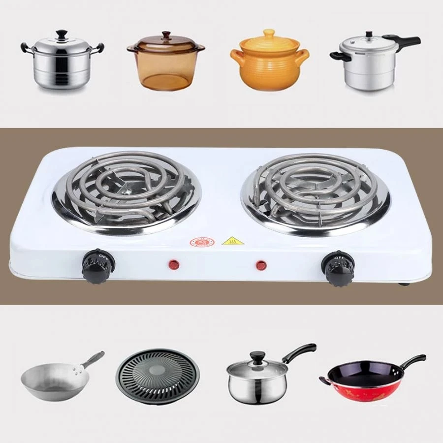 2000w  5 Gear Adjustable Heater Plate Automatic 220V Electric Double Burners Hot stove Plate Stove Heating for cooking