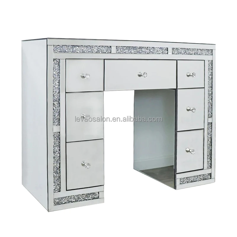 makeup table with lighted mirror