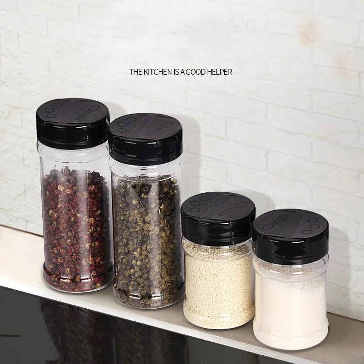 
Clear Empty Spice Bottles 3oz Plastic Pet Salt Shaker Spice Jar 