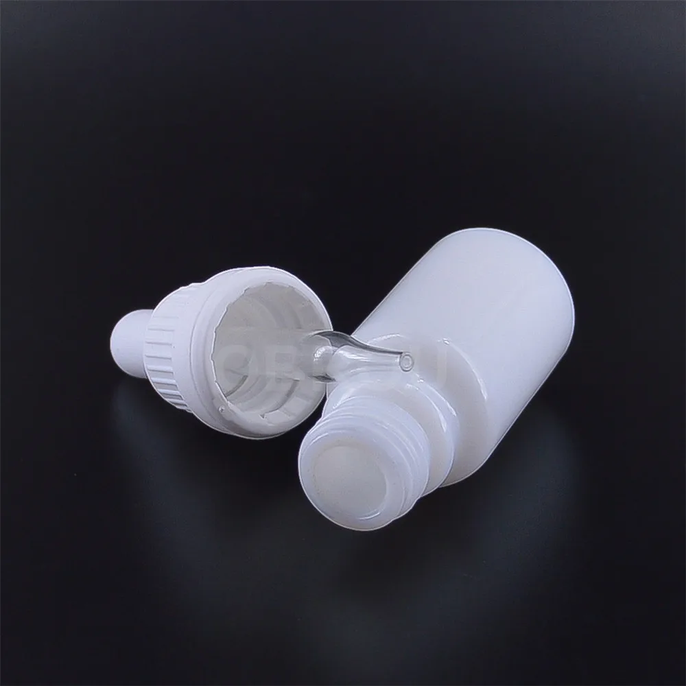 Cosmetic glass serum dropper bottle 10ml 15ml 20 ml 30 ml 50 ml luxury white cuticle aroma essential oil bottle