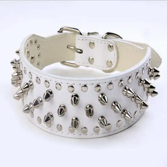 
Dropshipping Studded Leather Gothic Collars Pitbull Bulldog Adjustable Spiked Leather Dog Collars 