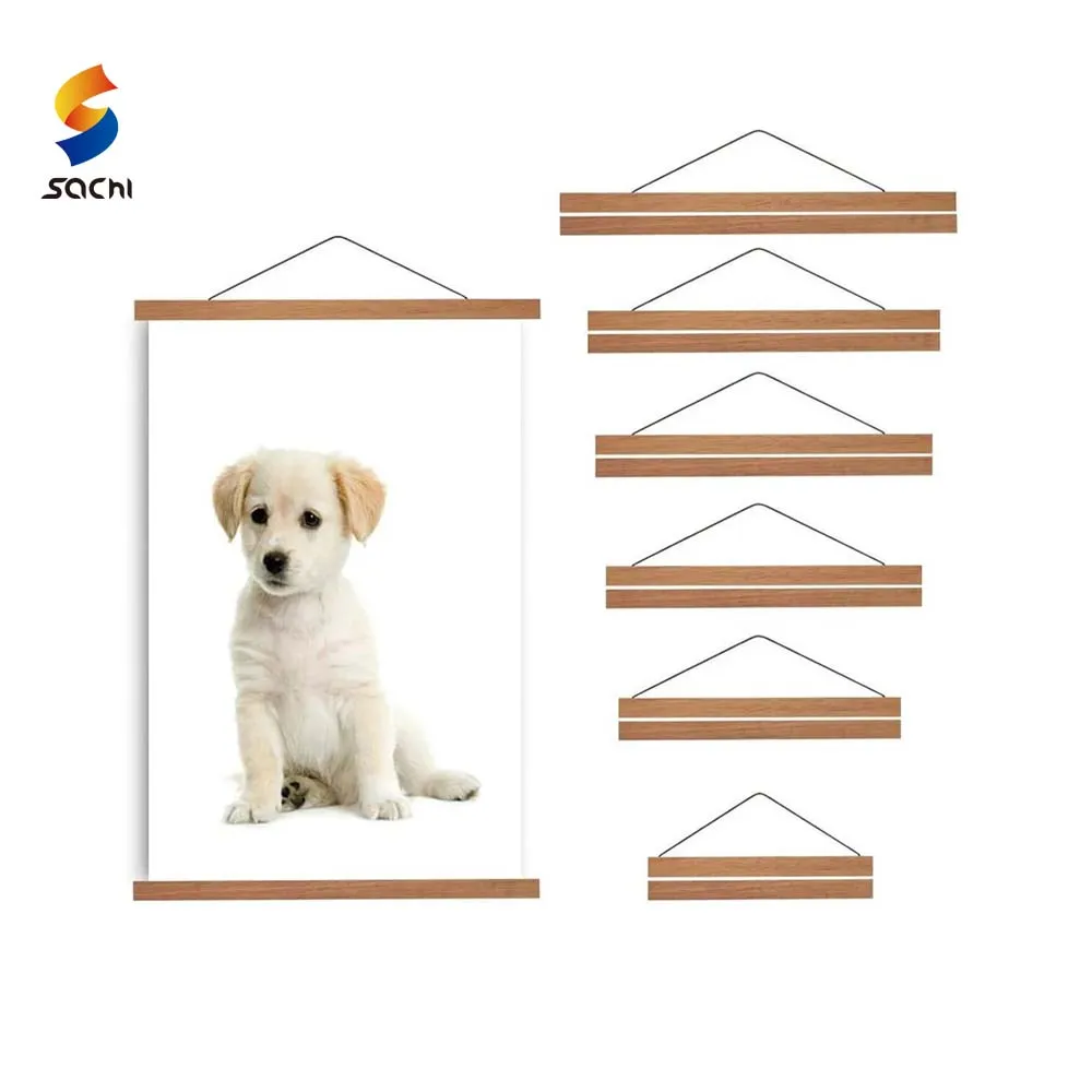 solid wood frame with magnets poster hanger custom diy 12 inch poster hanger magnetic wood frame