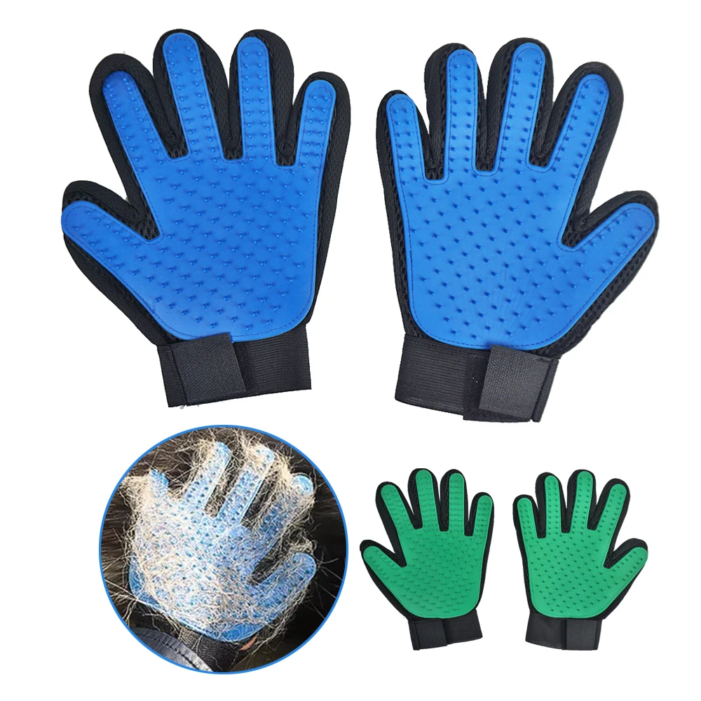 Free Sample 260 Tips Silicone Pet Hair Removal Brush Massage Pet Grooming Glove