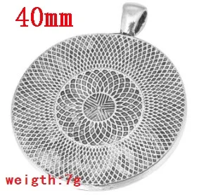 10pcs 45/50mm Good Plating Necklace Pendant Setting Cabochon Cameo Base Tray Bezel Blank Fit Cabochons Jewelry Making Findings