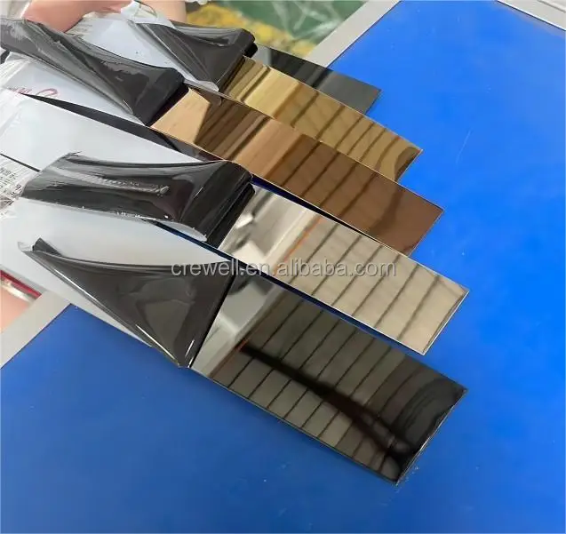 Stainless Steel Self Adhesive Tape Flat Trim Strip Stainless Steel Self-Adhesive Strip For Ceiling Furniture Decoration