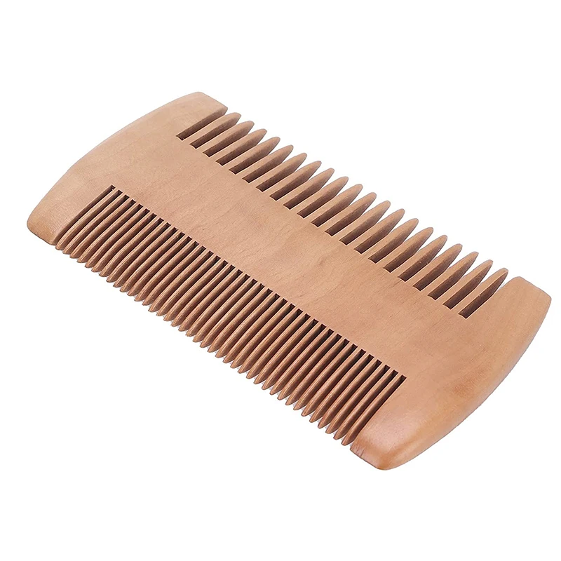 Набор для ухода за волосами для лица из бамбукового Букового дерева, щетка и расческа для бороды для мужчин