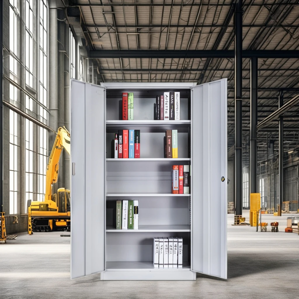 Modern 2-Door Steel Storage Cabinet Office filing cabinet Metal Cupboard for Kitchen School Office Use