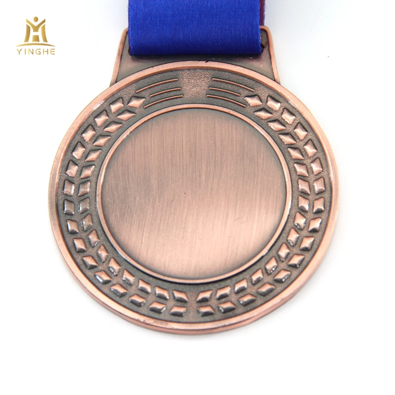 wholesale cheap factory sport marathon running finisher Zinc alloy medal with lanyard