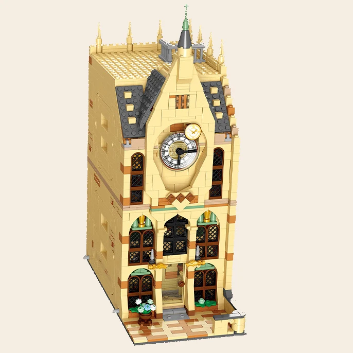 1255+pcs Wholesale New Product Plastic Hogwarts Clock Tower Exquisite Assembly Toy Decoration Gift MOC Building Block Set