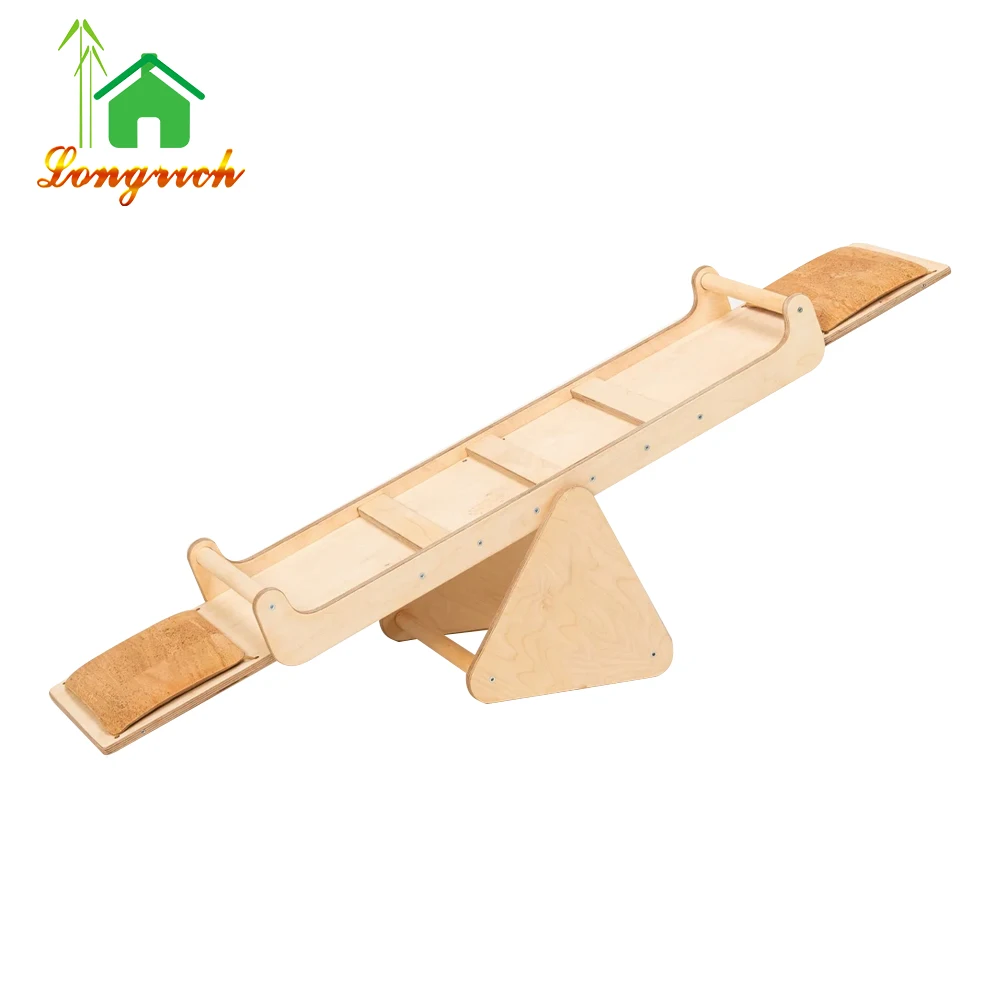 Wholesale seesaw seats for kids toy seesaw swings soft slide seesaw indoor and outdoor wooden&plastic horse for kids