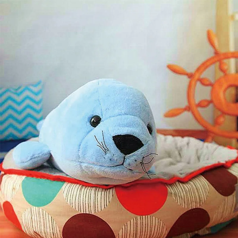 New arrival blue cute sea dog seal puppy stuff animal baby seal plush toy