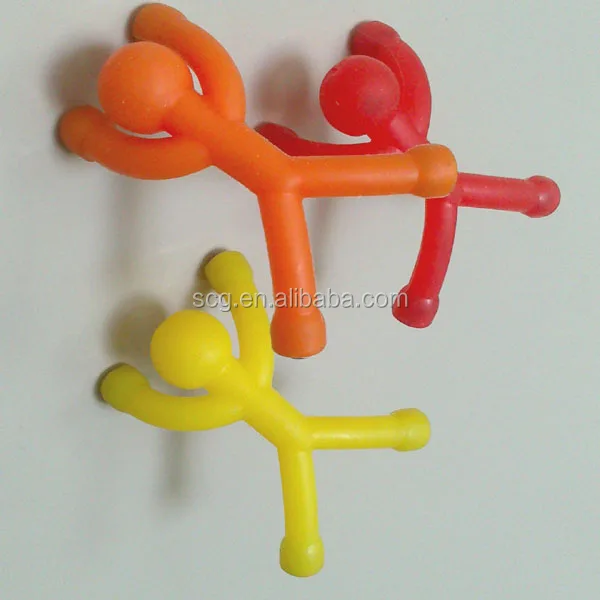 Funny bendable q-man magnet toy