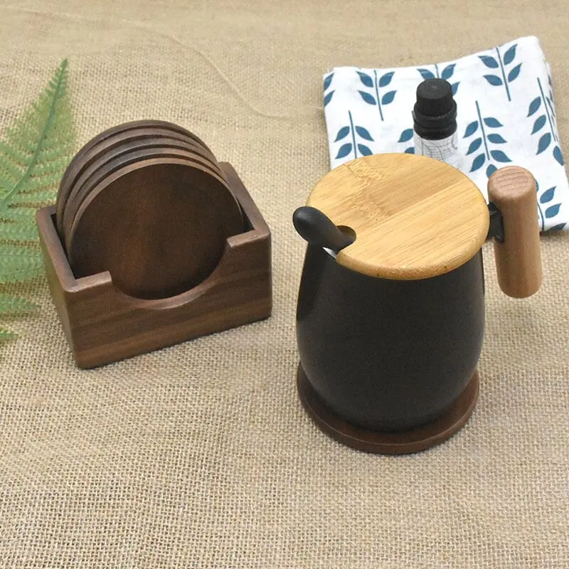 Factory hot selling products Wooden coaster Wooden coffee pad Wooden cup holder for Housewear  Furnishings