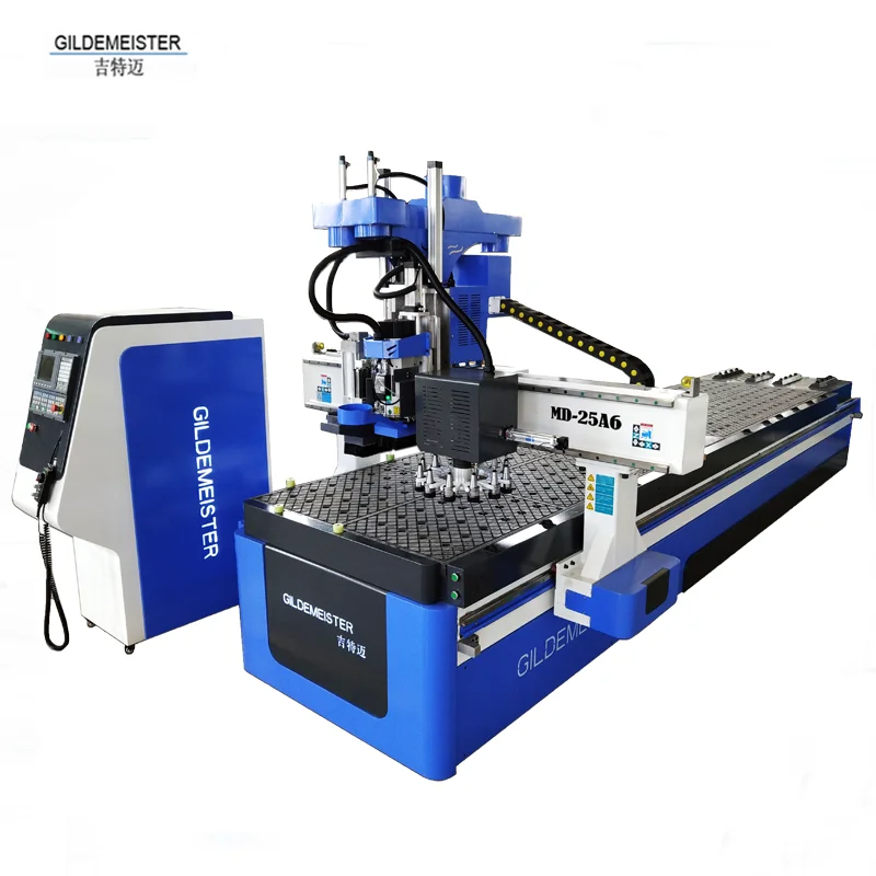 Фрезерный станок с ЧПУ с двумя станциями и 12 инструментами