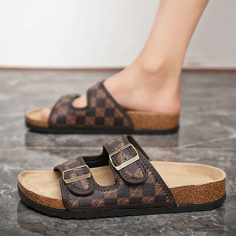 Custom unisex Buckle Mules Sandals Clogs Cork Birken Slippers