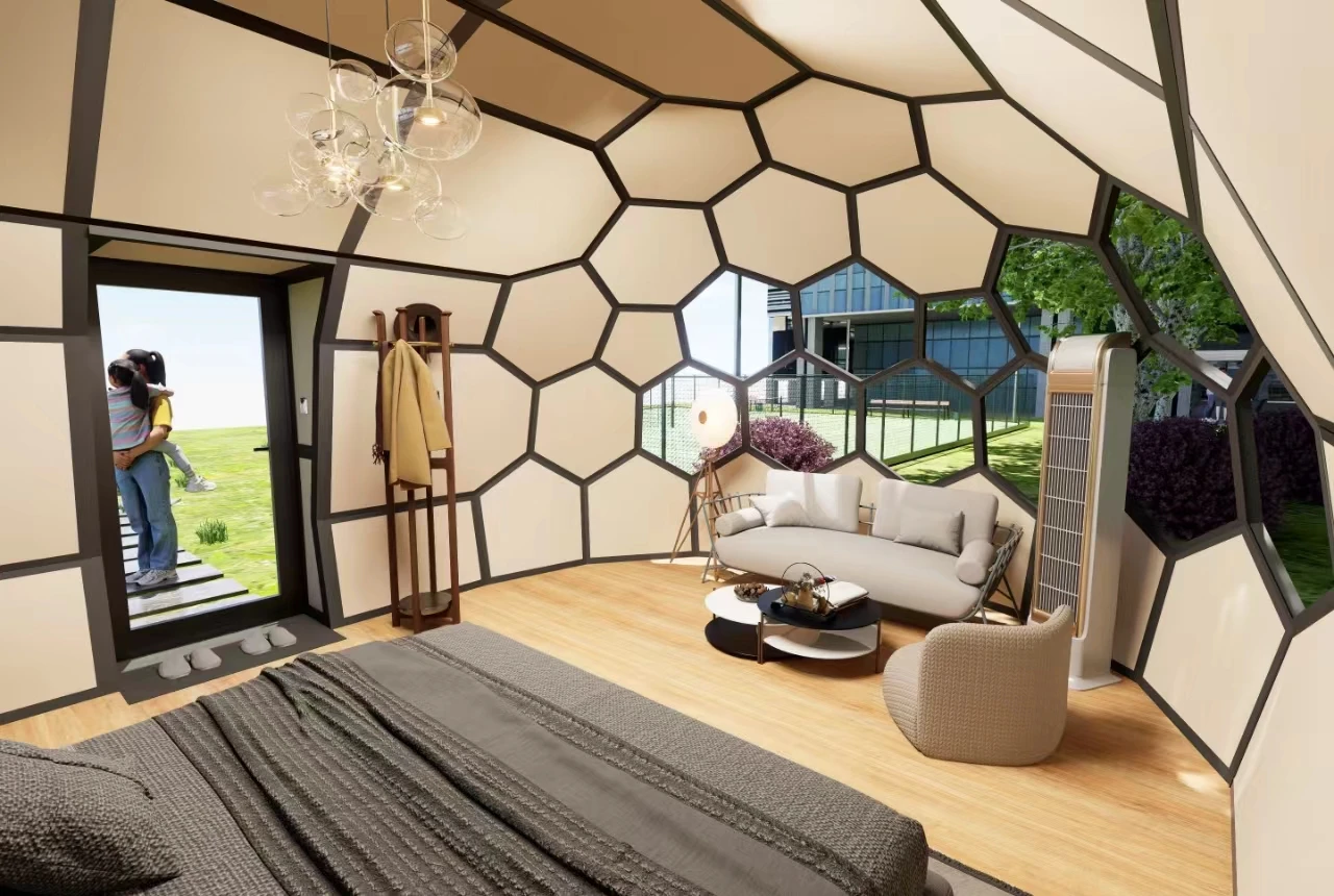 Outdoor Glass Igloo Dome House With Aluminum Frame And Glass Cover for Restaurant and Luxury Glamping Hotel