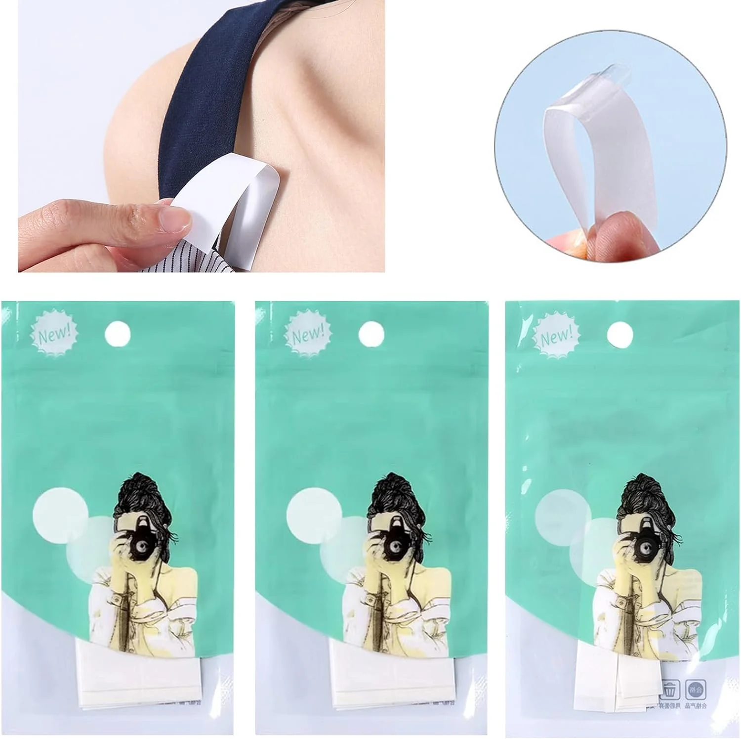 Dongguan YZH Invisible and Clear Tape Medical Quality for Sensitive Skins Double Sided Tape for Clothes and Body