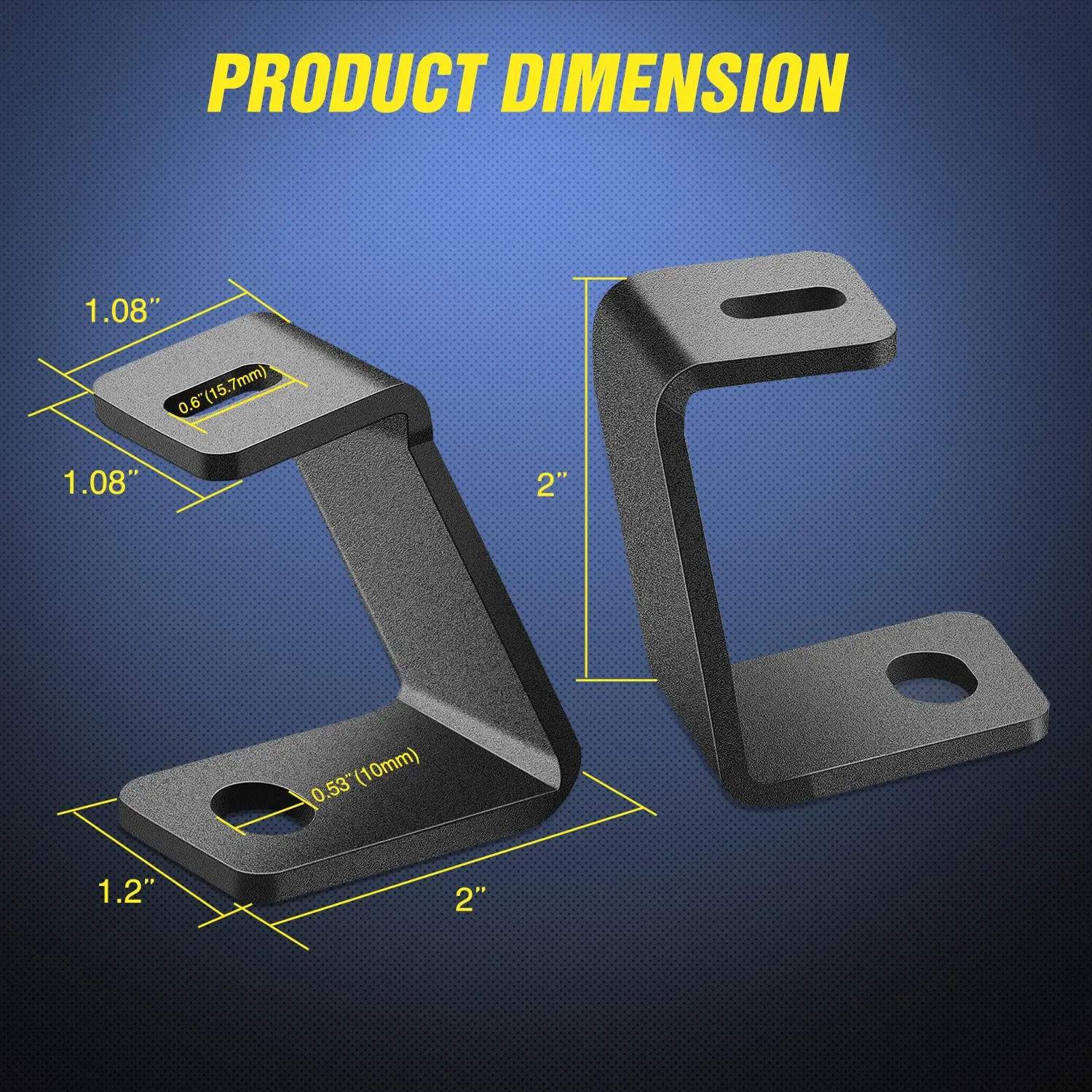 Front A-pillar Left Right Side Hood Hinges LED Work/Cube Light Mount Brackets For F150 Raptor 2017-2023  F-150 2015-2023