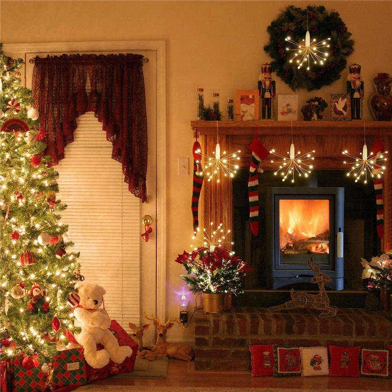 Cross-Border New Products Hot Sale Holiday Lighting Beautiful Led Cooper Wire Firework Light