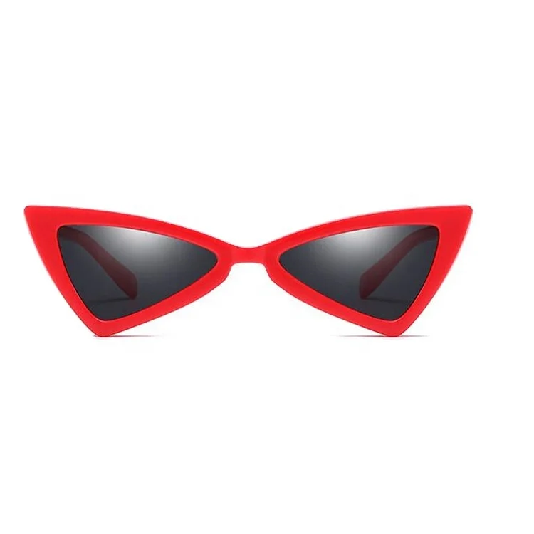 Multi Colored Custom Sun Glasses Eyewear Plastic Red Triangle Sunglasses