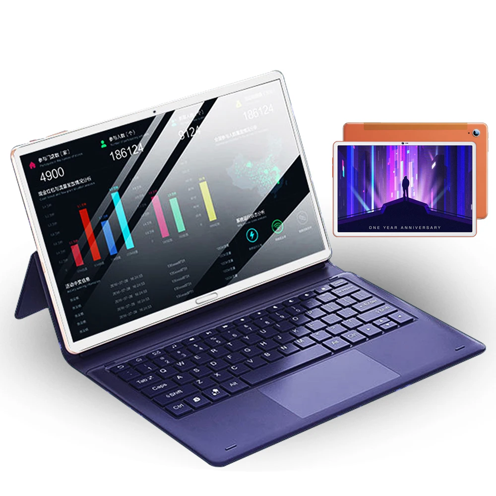 Electronic 15.6 Inch FHD Display GPS BT Notebook Tablets PC 2.4G / 5.0G Dual WiFi Sim Card Slots LTE 5G Tablet with Keyboard