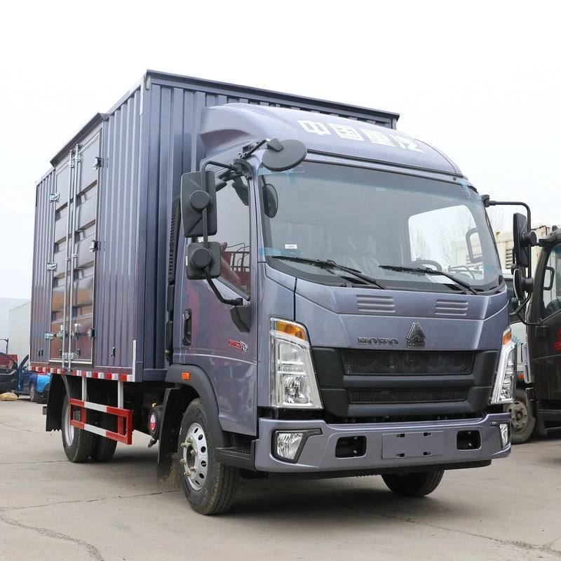 Sino Mini Box Trucks Van Cargo Used Howo Container Truck For Sale