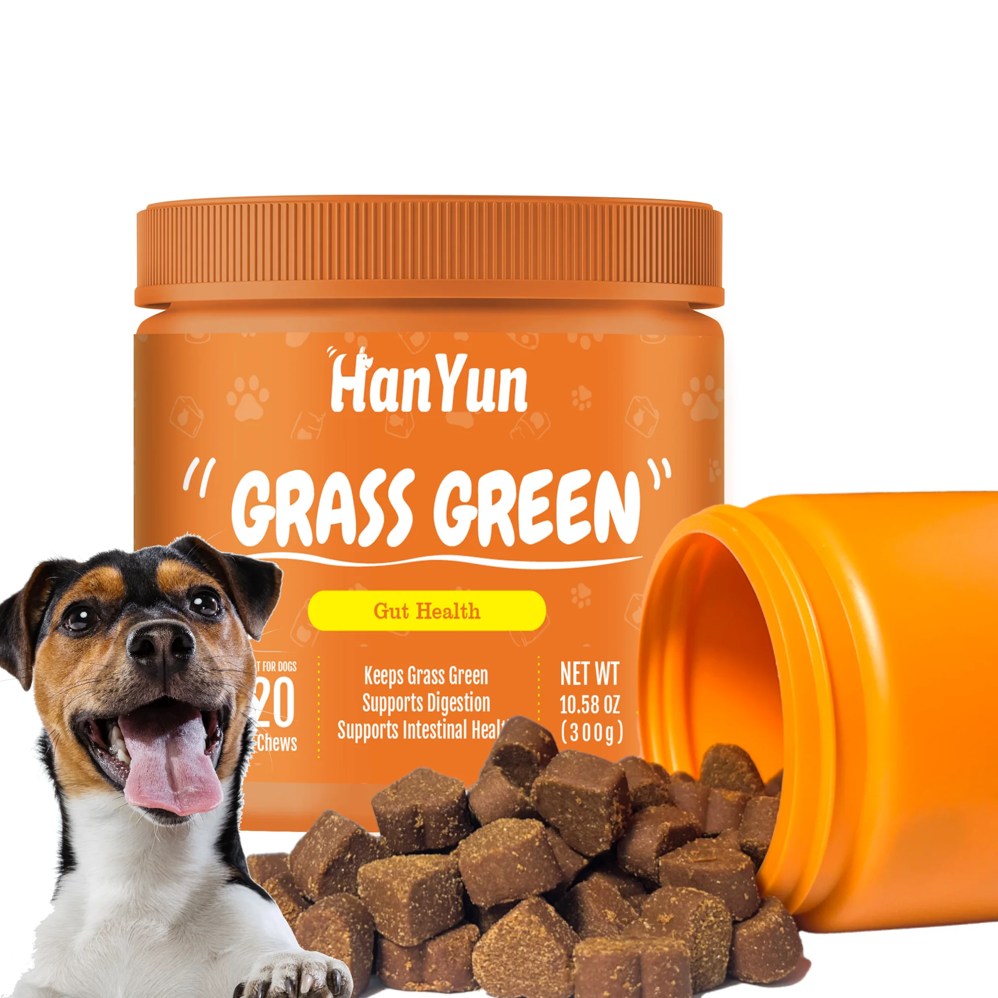 Grass Green Soft Chews Dog Urinary Tract Infect Supplements Burn Spot Supports Dog Urine Treat for Pet Dog