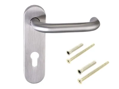 
Stainless steel door handle SS2003-19 HANRUI brand 72mm center size with standard EN1906 Grade 3 brass core level handle 