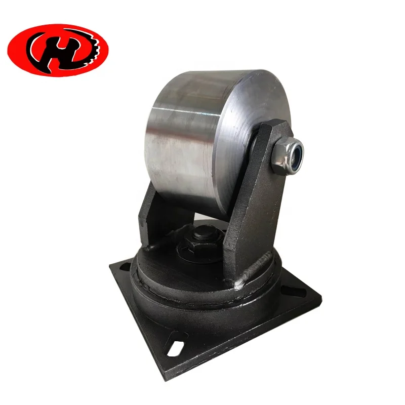 small flat tread track walking wheels roller heavy duty with strong bracket