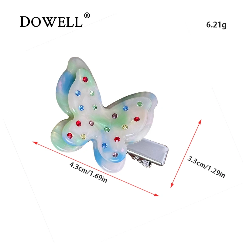 Dowell New Hot Sales High Quality Kawaii Butterfly Rubber Hair Tie for Kids Sweet Style Bow Hair Rope Band for Girls