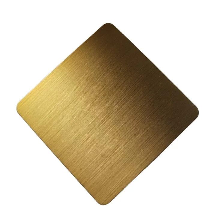 Golden Mirror Colored Stainless Steel Sheet 304 201 2B HL BA Stainless steel sheet price Black/Copper/Bronze/Champagne surface