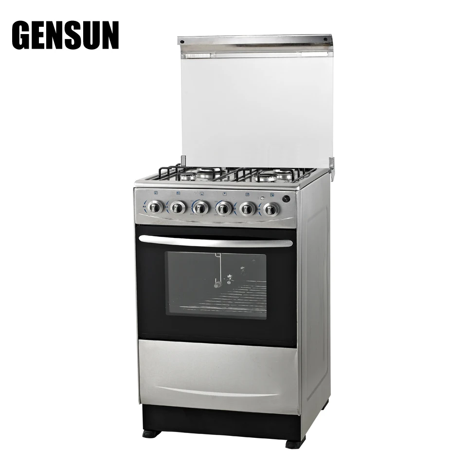 Hotsale freestanding stainless steel gas pizza ovens gas cooker oven with grill