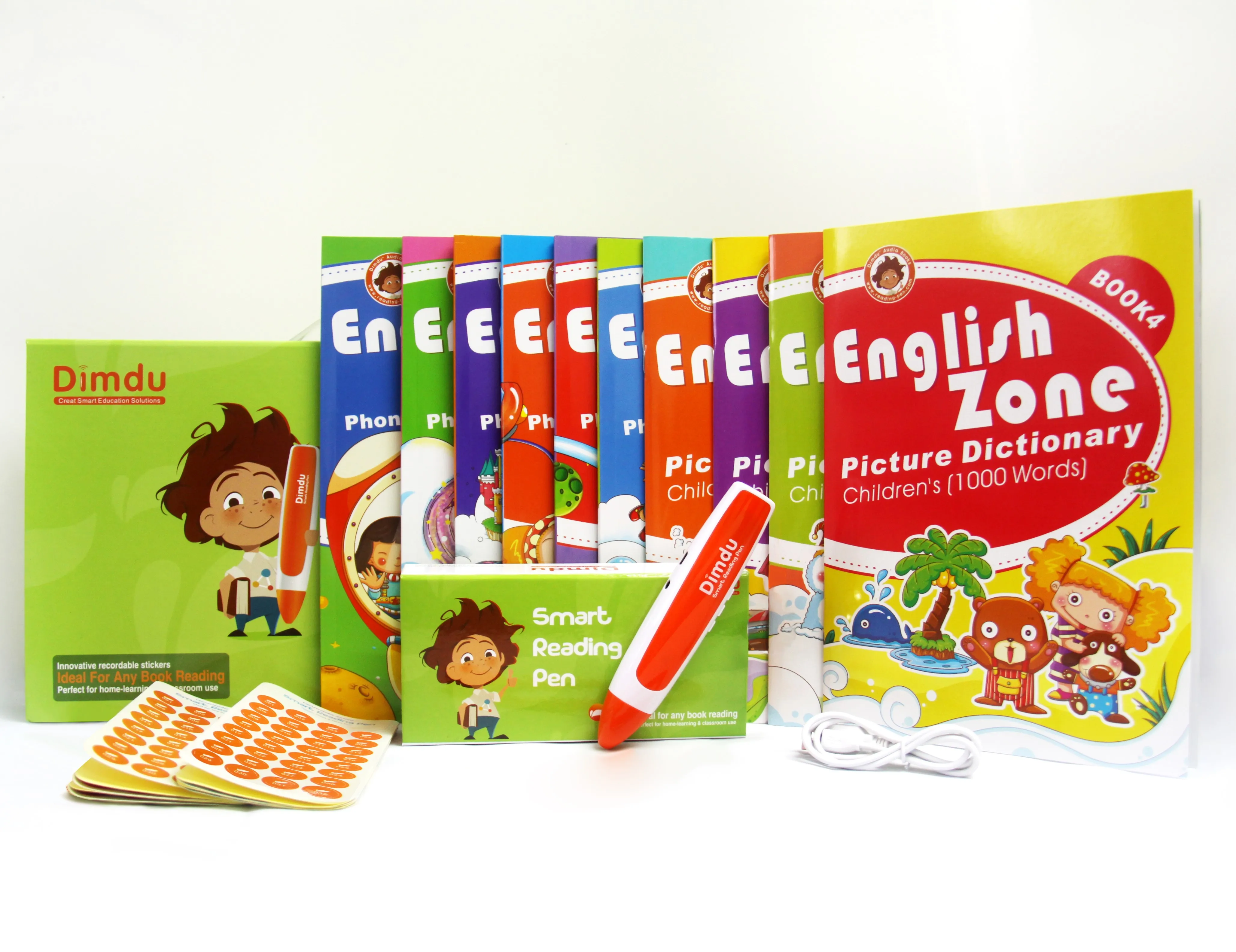 2021 Dimdu english talking pen book english zone reading pen audio book for kids