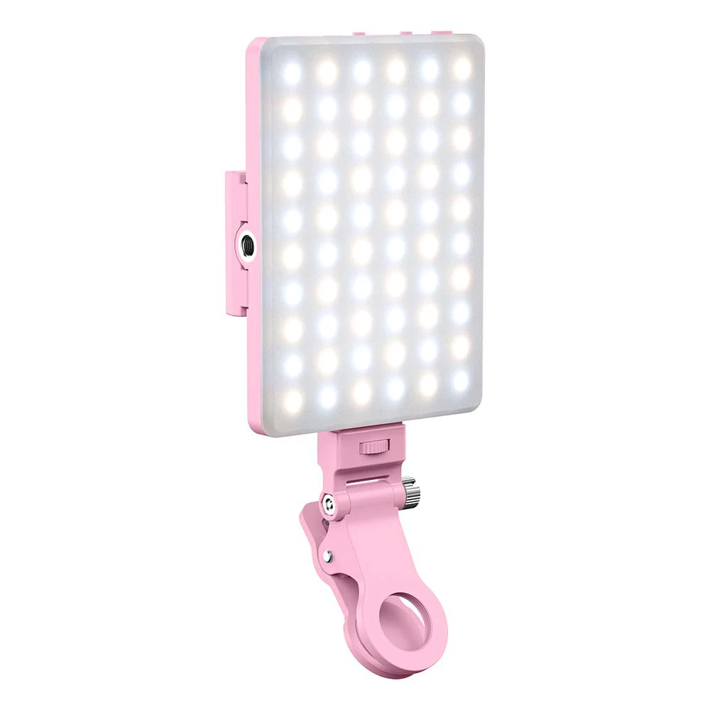 Pink Color Conference Lighting Photography Studio Video Light Led Smartphone Clip Video LED Phone Fill Light for Makeup