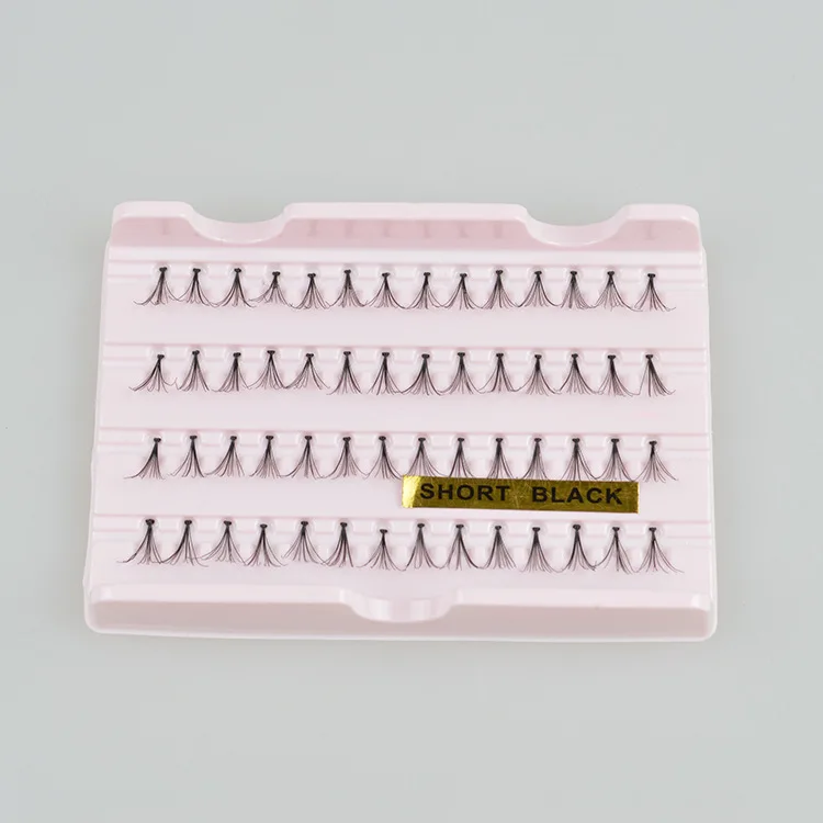 Matte black korean pbt eyelash extension private label eyelash extensions silk clusters eyelash extensions synthetic pbt