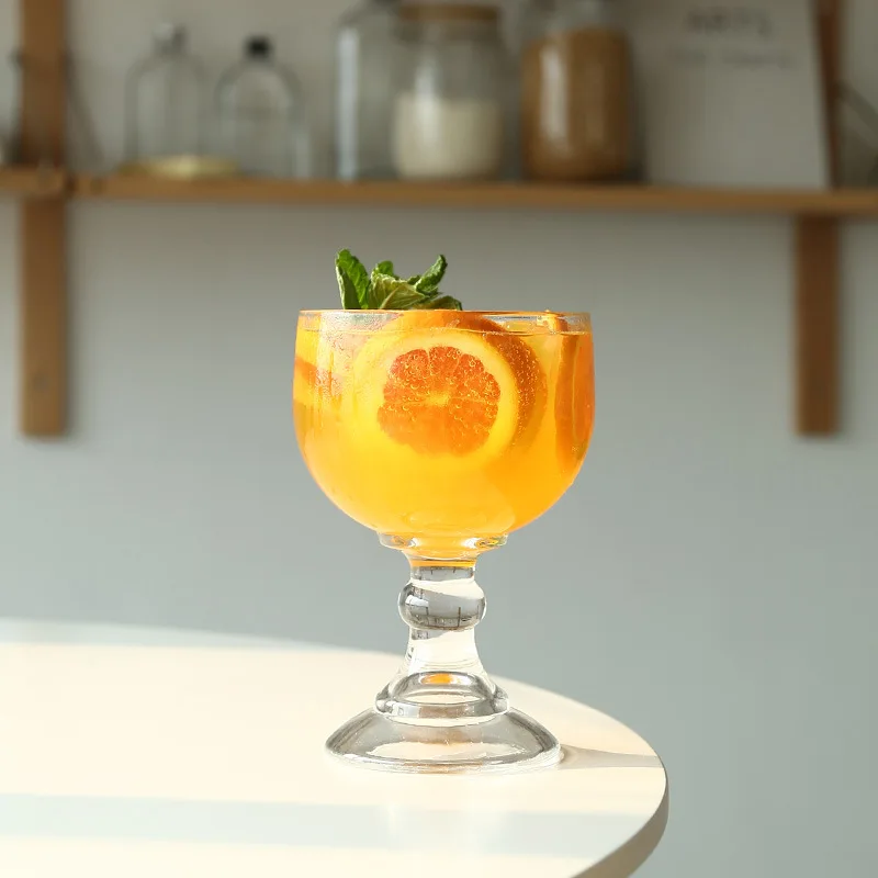 New Arrival Schooner Beer Goblets Round Bowl Weiss Glasses Large Capacity Margaritas Glass Cup Dessert Ice Cream Cup Bowl