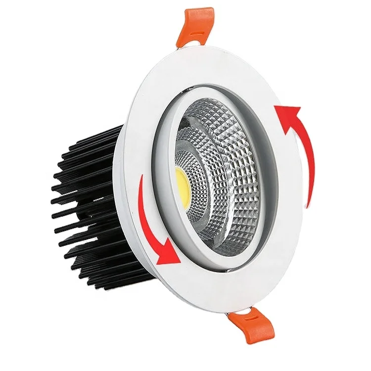 Высококачественный Встраиваемый светодиодный потолочный светильник dali dimmable круглый прожектор 12 Вт 15 24 светодиодные светильники для отеля